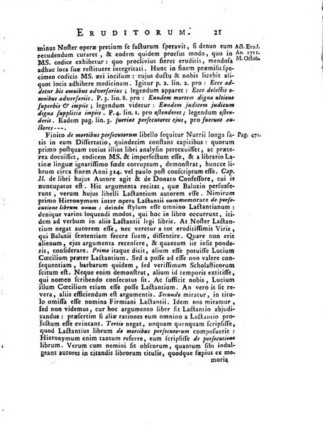 Opuscula omnia actis eruditorum lipsiensibus inserta, quae ad universam mathesim, physicam, medicinam, anatomiam, chirurgiam et philologiam pertinent; nec non epitomae si quae materia vel criticis animadversionibus celebriores