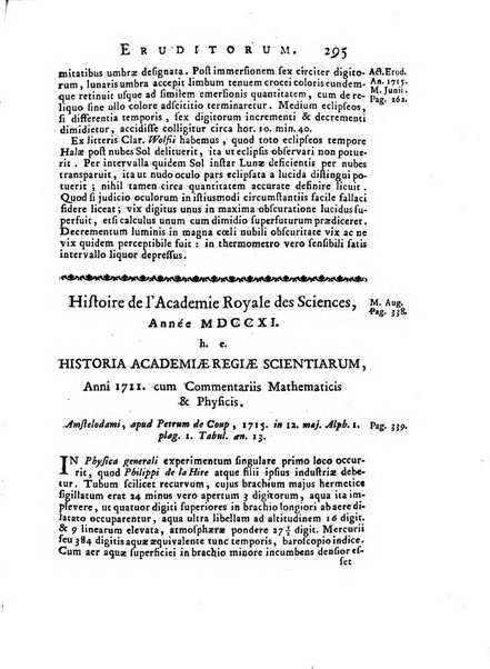 Opuscula omnia actis eruditorum lipsiensibus inserta, quae ad universam mathesim, physicam, medicinam, anatomiam, chirurgiam et philologiam pertinent; nec non epitomae si quae materia vel criticis animadversionibus celebriores