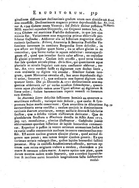 Opuscula omnia actis eruditorum lipsiensibus inserta, quae ad universam mathesim, physicam, medicinam, anatomiam, chirurgiam et philologiam pertinent; nec non epitomae si quae materia vel criticis animadversionibus celebriores