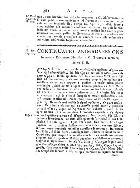 Opuscula omnia actis eruditorum lipsiensibus inserta, quae ad universam mathesim, physicam, medicinam, anatomiam, chirurgiam et philologiam pertinent; nec non epitomae si quae materia vel criticis animadversionibus celebriores