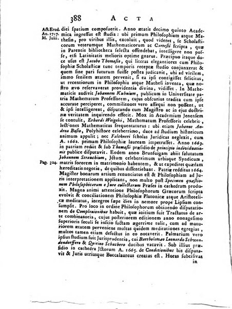 Opuscula omnia actis eruditorum lipsiensibus inserta, quae ad universam mathesim, physicam, medicinam, anatomiam, chirurgiam et philologiam pertinent; nec non epitomae si quae materia vel criticis animadversionibus celebriores