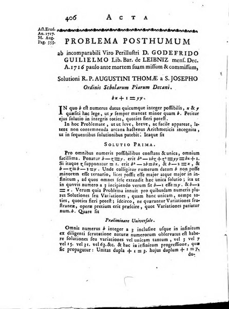 Opuscula omnia actis eruditorum lipsiensibus inserta, quae ad universam mathesim, physicam, medicinam, anatomiam, chirurgiam et philologiam pertinent; nec non epitomae si quae materia vel criticis animadversionibus celebriores