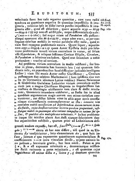 Opuscula omnia actis eruditorum lipsiensibus inserta, quae ad universam mathesim, physicam, medicinam, anatomiam, chirurgiam et philologiam pertinent; nec non epitomae si quae materia vel criticis animadversionibus celebriores