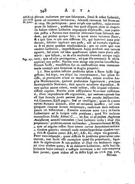 Opuscula omnia actis eruditorum lipsiensibus inserta, quae ad universam mathesim, physicam, medicinam, anatomiam, chirurgiam et philologiam pertinent; nec non epitomae si quae materia vel criticis animadversionibus celebriores