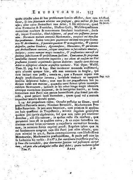 Opuscula omnia actis eruditorum lipsiensibus inserta, quae ad universam mathesim, physicam, medicinam, anatomiam, chirurgiam et philologiam pertinent; nec non epitomae si quae materia vel criticis animadversionibus celebriores