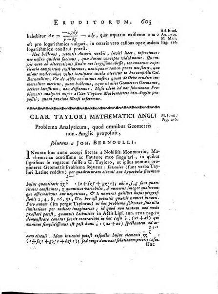 Opuscula omnia actis eruditorum lipsiensibus inserta, quae ad universam mathesim, physicam, medicinam, anatomiam, chirurgiam et philologiam pertinent; nec non epitomae si quae materia vel criticis animadversionibus celebriores