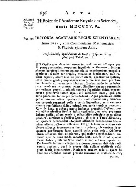 Opuscula omnia actis eruditorum lipsiensibus inserta, quae ad universam mathesim, physicam, medicinam, anatomiam, chirurgiam et philologiam pertinent; nec non epitomae si quae materia vel criticis animadversionibus celebriores