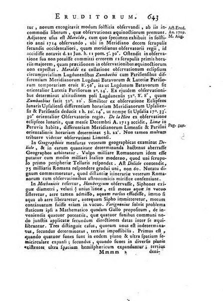 Opuscula omnia actis eruditorum lipsiensibus inserta, quae ad universam mathesim, physicam, medicinam, anatomiam, chirurgiam et philologiam pertinent; nec non epitomae si quae materia vel criticis animadversionibus celebriores