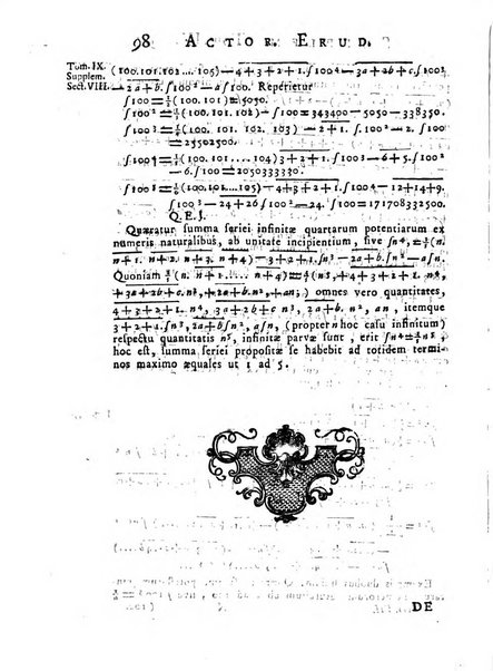 Opuscula omnia actis eruditorum lipsiensibus inserta, quae ad universam mathesim, physicam, medicinam, anatomiam, chirurgiam et philologiam pertinent; nec non epitomae si quae materia vel criticis animadversionibus celebriores