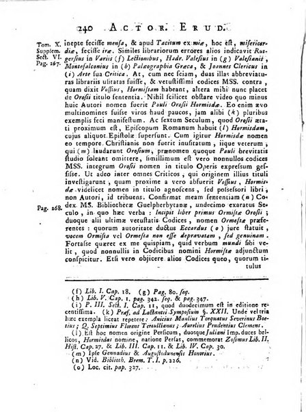 Opuscula omnia actis eruditorum lipsiensibus inserta, quae ad universam mathesim, physicam, medicinam, anatomiam, chirurgiam et philologiam pertinent; nec non epitomae si quae materia vel criticis animadversionibus celebriores