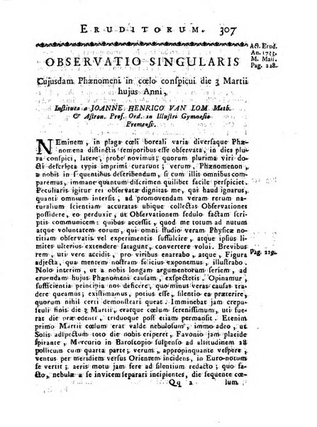 Opuscula omnia actis eruditorum lipsiensibus inserta, quae ad universam mathesim, physicam, medicinam, anatomiam, chirurgiam et philologiam pertinent; nec non epitomae si quae materia vel criticis animadversionibus celebriores