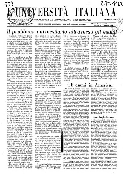 L'università italiana quindicinale di informazioni universitarie