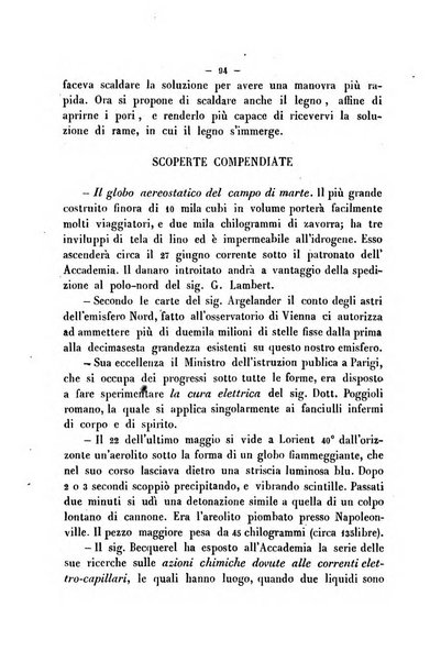 Cronichetta mensuale delle piu importanti moderne scoperte nelle scienze naturali e loro applicazioni alle arti ed industria