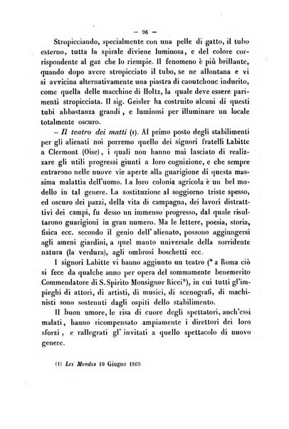 Cronichetta mensuale delle piu importanti moderne scoperte nelle scienze naturali e loro applicazioni alle arti ed industria