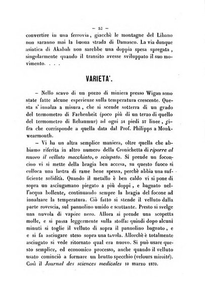 Cronichetta mensuale delle piu importanti moderne scoperte nelle scienze naturali e loro applicazioni alle arti ed industria