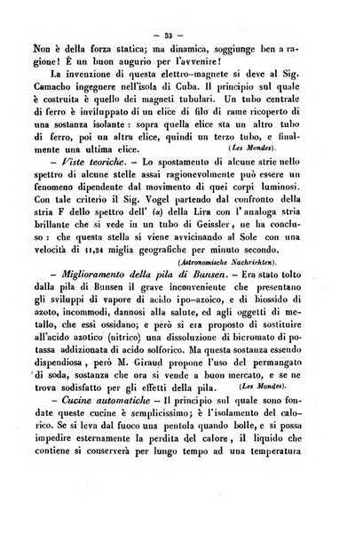 Cronichetta mensuale delle piu importanti moderne scoperte nelle scienze naturali e loro applicazioni alle arti ed industria