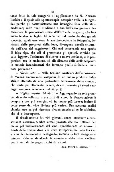 Cronichetta mensuale delle piu importanti moderne scoperte nelle scienze naturali e loro applicazioni alle arti ed industria