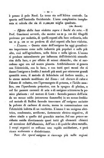 Cronichetta mensuale delle piu importanti moderne scoperte nelle scienze naturali e loro applicazioni alle arti ed industria