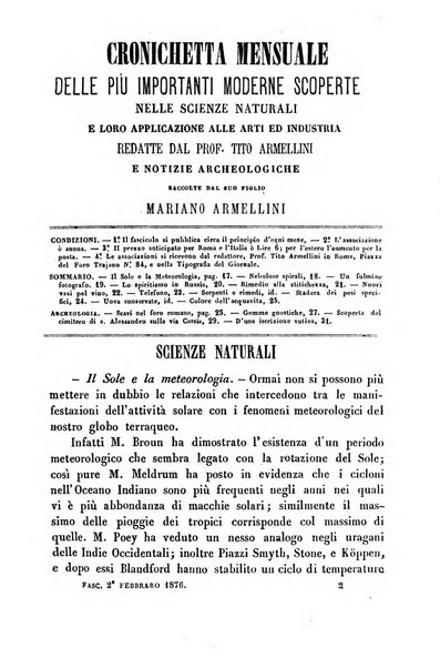 Cronichetta mensuale delle piu importanti moderne scoperte nelle scienze naturali e loro applicazioni alle arti ed industria