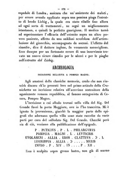 Cronichetta mensuale delle piu importanti moderne scoperte nelle scienze naturali e loro applicazioni alle arti ed industria