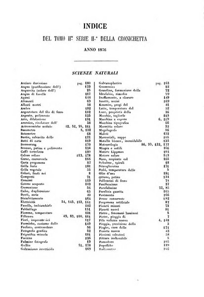 Cronichetta mensuale delle piu importanti moderne scoperte nelle scienze naturali e loro applicazioni alle arti ed industria