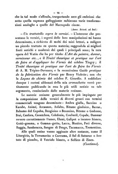 Cronichetta mensuale delle piu importanti moderne scoperte nelle scienze naturali e loro applicazioni alle arti ed industria