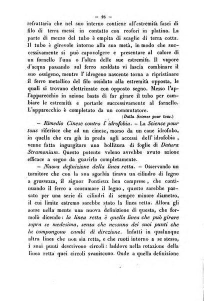 Cronichetta mensuale delle piu importanti moderne scoperte nelle scienze naturali e loro applicazioni alle arti ed industria