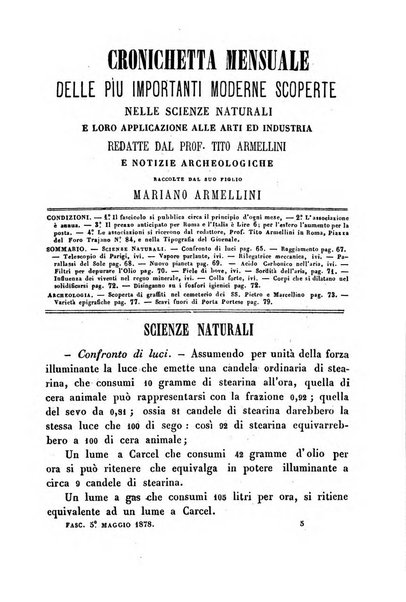 Cronichetta mensuale delle piu importanti moderne scoperte nelle scienze naturali e loro applicazioni alle arti ed industria