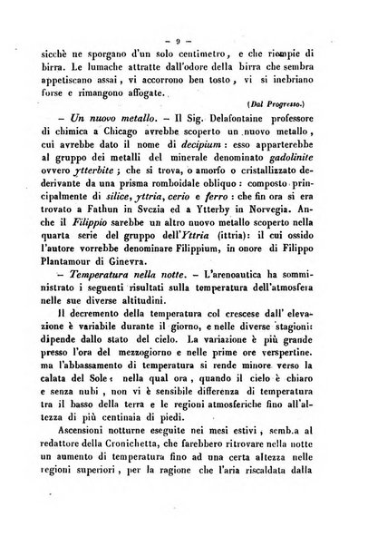 Cronichetta mensuale delle piu importanti moderne scoperte nelle scienze naturali e loro applicazioni alle arti ed industria