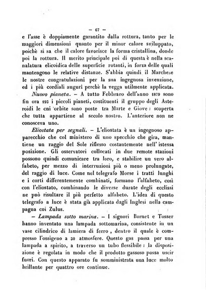 Cronichetta mensuale delle piu importanti moderne scoperte nelle scienze naturali e loro applicazioni alle arti ed industria