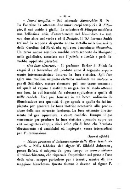 Cronichetta mensuale delle piu importanti moderne scoperte nelle scienze naturali e loro applicazioni alle arti ed industria