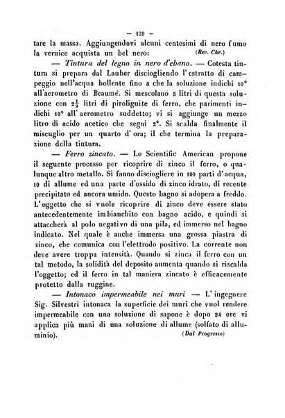 Cronichetta mensuale delle piu importanti moderne scoperte nelle scienze naturali e loro applicazioni alle arti ed industria