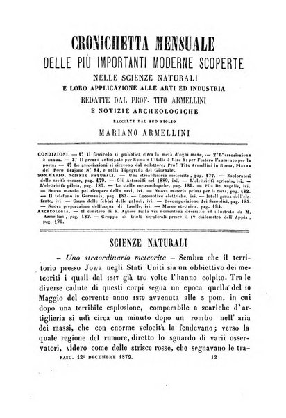 Cronichetta mensuale delle piu importanti moderne scoperte nelle scienze naturali e loro applicazioni alle arti ed industria