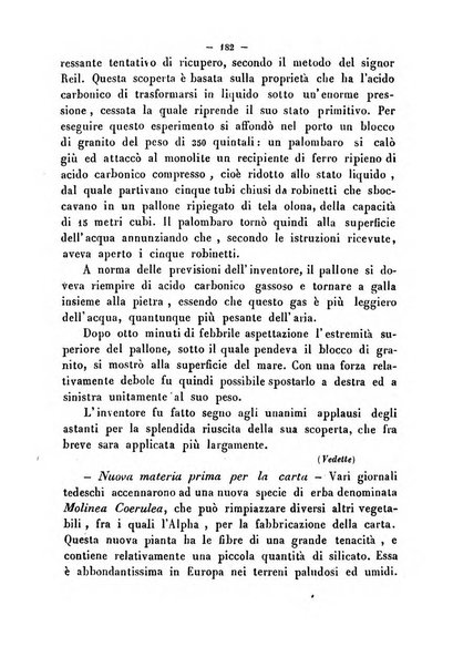 Cronichetta mensuale delle piu importanti moderne scoperte nelle scienze naturali e loro applicazioni alle arti ed industria