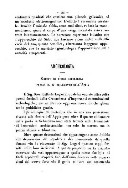 Cronichetta mensuale delle piu importanti moderne scoperte nelle scienze naturali e loro applicazioni alle arti ed industria