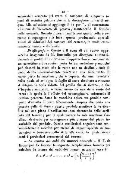 Cronichetta mensuale delle piu importanti moderne scoperte nelle scienze naturali e loro applicazioni alle arti ed industria