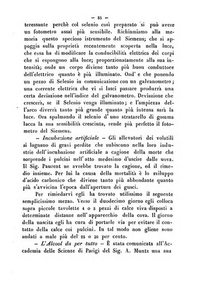 Cronichetta mensuale delle piu importanti moderne scoperte nelle scienze naturali e loro applicazioni alle arti ed industria