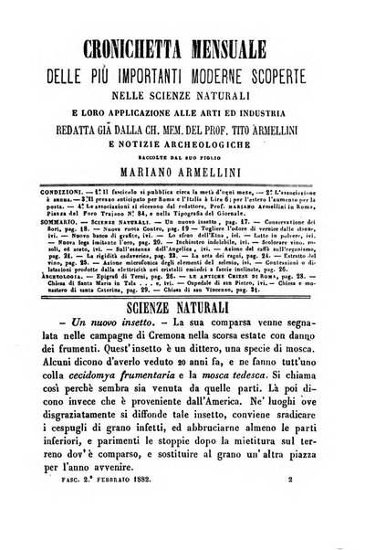 Cronichetta mensuale delle piu importanti moderne scoperte nelle scienze naturali e loro applicazioni alle arti ed industria