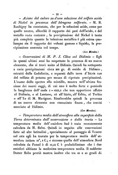 Cronichetta mensuale delle piu importanti moderne scoperte nelle scienze naturali e loro applicazioni alle arti ed industria