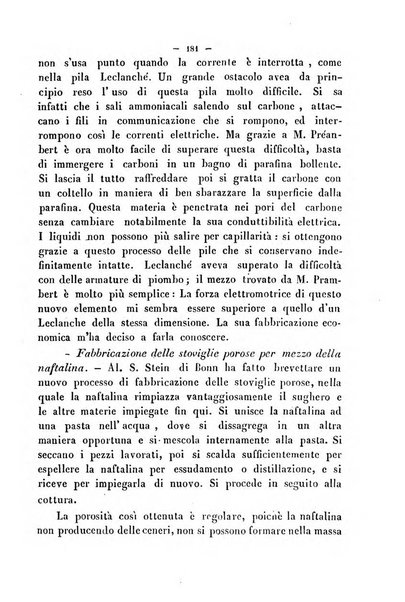 Cronichetta mensuale delle piu importanti moderne scoperte nelle scienze naturali e loro applicazioni alle arti ed industria