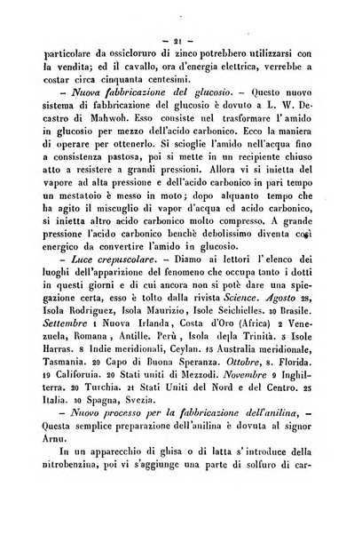 Cronichetta mensuale delle piu importanti moderne scoperte nelle scienze naturali e loro applicazioni alle arti ed industria