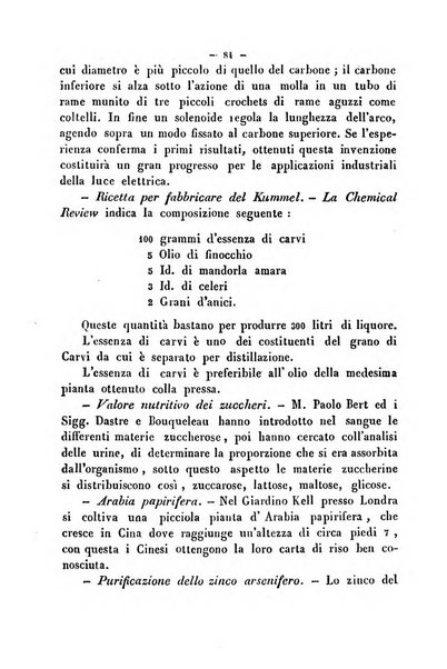 Cronichetta mensuale delle piu importanti moderne scoperte nelle scienze naturali e loro applicazioni alle arti ed industria