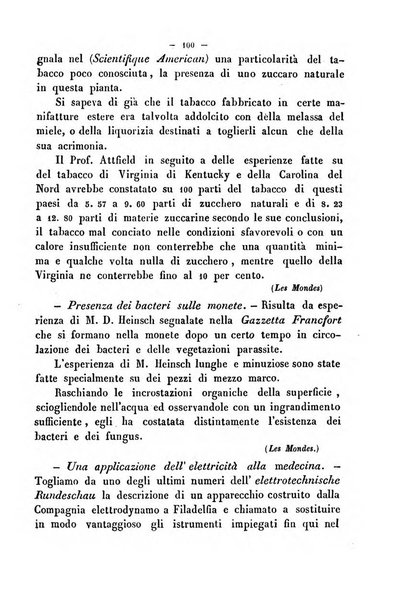 Cronichetta mensuale delle piu importanti moderne scoperte nelle scienze naturali e loro applicazioni alle arti ed industria