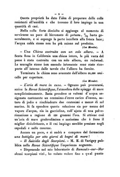 Cronichetta mensuale delle piu importanti moderne scoperte nelle scienze naturali e loro applicazioni alle arti ed industria