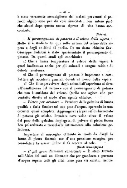 Cronichetta mensuale delle piu importanti moderne scoperte nelle scienze naturali e loro applicazioni alle arti ed industria