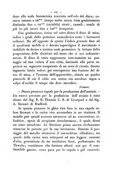 Cronichetta mensuale delle piu importanti moderne scoperte nelle scienze naturali e loro applicazioni alle arti ed industria