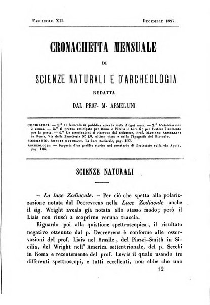 Cronichetta mensuale delle piu importanti moderne scoperte nelle scienze naturali e loro applicazioni alle arti ed industria