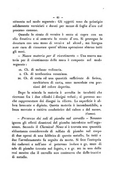 Cronichetta mensuale delle piu importanti moderne scoperte nelle scienze naturali e loro applicazioni alle arti ed industria