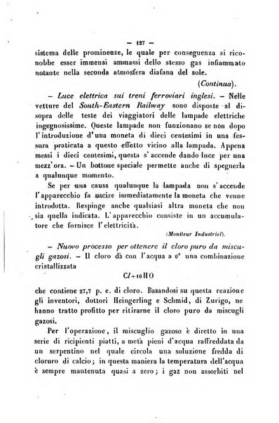 Cronichetta mensuale delle piu importanti moderne scoperte nelle scienze naturali e loro applicazioni alle arti ed industria