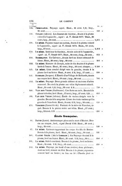 Le cabinet de l'amateur et de l'antiquaire revue des tableaux et des estampes anciennes, des objets d'art, d'antiquite et de curiosite